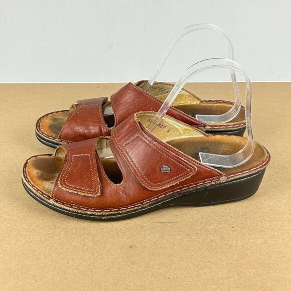 Finn Comfort Jamaica Leather Two Strap Sandals Womens 9 EU 40 Brown Adjustable - Picture 10 of 10